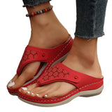 Breakj New Outdoor Large-Size Roman Sandals Casual Comfortable Hollow Thick Bottom Clip Cool Slippers