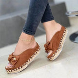 Summer Women Sandals platform ladies slippers open toe bow sandals women plus size