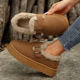 Breakj Snow Boots Women 2025 Winter New Retro Birken Cotton Boots Plus Thick Thick Cotton