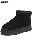 Womens Boots Winter Womens Ankle Boots Winter Shoes Women's Snow Boots Botas Mujer Warm Heightened Faux Suede Shoes