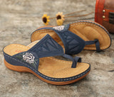 Breakj Flower Toe Slippers Female Slippers Slope With Thick Bottom Flip-Flops Stitching Female Clip