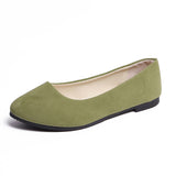 Spring Autumn Women Shoes Flock Flats Comfortable Flat Shoes Women Flats Loafers Shallow Slip on Shoes Red Black Plus