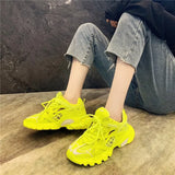 Design Women Chunky Sneakers 2021 Summer Mixed Colors Women's Shoes Breathable Lightweight Ladies Dad Shoes Sport