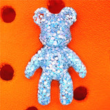 Hard Resin Glitter Cartoon Shoe Charms Accessories Cute Chocolate Bear Shoes Buttons Colorful Sandals Charm