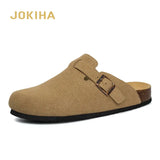 Men's Cork Shoes 2022 New Camel Classic Closed Toe Mule Slippers Flock Fashion Brown Cork Sandals Man Women Unisex