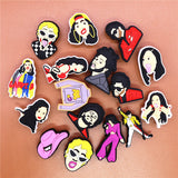 Occident Singers Shoe Clips Charms Decoration Hip Hop Rap Designer Shoes Buckle Selena Clogs Accessories Croc