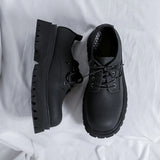 Breakj Men's Shoes 2023 New Black Chef Shoes Low Boot Casual Leather Shoes