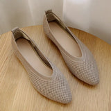 Sale 2022 Women Mesh Breathable Pointed Toe Ladies Comfort Ballet Flats Slip on Shallow Loafers Office Flat Boat