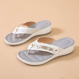 Breakj New Sandals Women Metal Buckle Beach Net Red Flipper Women Summer Slope And Large Size Women