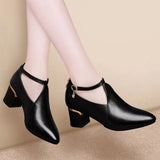2023 New Versatile High Heel Black Soft Shoes Soft Sole Women's