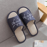 Home Slippers Indoor Soft Shoes Cartton Cat Female Slipper Linen Sole Plush Winter Woman House Cute Fashion