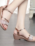Women Wedge Sandals Summer 2022 New Fashion All-Matching Summer Fashion Comfort Platform Chunky Heel