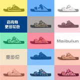 Summer Men Cork Slippers PU Leather Men's Sandals Fashion Flip Flops For Men Black Mule Clogs Slippers Footwear