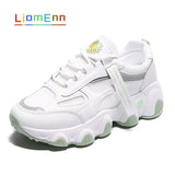 White Chunky Sneakers 2021 Summer Sneaker Platform Breathable Mesh Running Sport Shoes Woman Vulcanized Pink basket