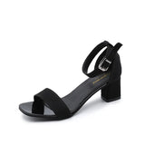2020 Women Summer Ankle-Wrap Shoes 5CM Gladiator Sandals Women Square heel Sandals Party Wedding Shoes 7CM Ladies
