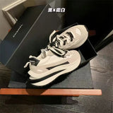 Sneakers Off Black White Buckle Air Mesh Designer Trainers Thick Bottom Chunky Women's Sneakers Vulcanized Casual