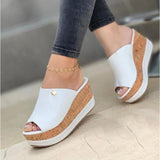 Women Platform Wedges Sandals Fashion Casual PeepToe Heeled Ladies OutdoorSlippers Comfortable Sandals For Female