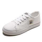 Canvas Shoes Women's Shoes Autumn 2023 New Round Head Shallow Mouth Student Single Shoes Korean Version Of Small White