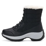 Women Boots Warm Fur Snow Boots For Winter Shoes Women Platform Boots Ankle Waterproof Winter Shoes Woman Heels Botas De