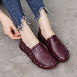 2021 Fashion Women Shoes Genuine Leather Loafers Women Casual Shoes Soft Comfortable Shoes Women