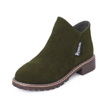 Women Boots Martens Autumn Winter Boots Classic Zipper Snow Ankle Boots Winter Suede Warm Fur Plush Women Shoes