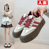 Breakj 2025 Spring Small White Shoes New Korean Ins Female Students Heighten Platform Sports Board Shoes Casual