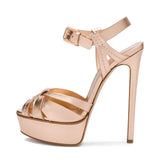 Summer Big-Size Sexual Hate Tiangao Fish Mouth Waterproof Table Thin High-Heeled Sandals Original