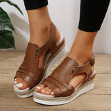 Sandals Women 2025 New Large-Size Thick-Sed Fish Mouth Roman Shoes With High Heel Women's