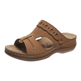 Breakj Women's Shoes And Slippers Wear 2025 Summer New Wish Fashion Round Head Comfortable Cool Stepping Line Casual