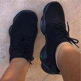 Mesh Women Sneaker Sock Shoes Summer Breathable Cross Tie Platform Round Toe Casual Fashion Sport Lace Up 2020 Female