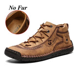 Men's Fashion Casual Shoes Flat Martin Boots Leather Shoes Outdoor Shoes Plus Size