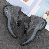Platform Sneakers Flats 2021 Breathable Casual Shoes Flats Wedges Sneakers for Women Mesh Sock Shoes Zapatos De
