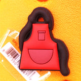 1pcs Chef Style PVC Shoe Charms Accessories Decorations Cook Hat Apron Wok Spatula Designer Croc Jibz Buckle Kids