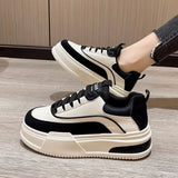 Breakj Small White Shoes Women 2025 Autumn New Casual Fashion Thick-Sed Loose Pastry Plate Shoes Trendy Round Head With