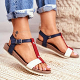 Sandals 2021 Flat Shoes for Women Summer New Fashion Open Toe Casual Comfortable Mixed Colors Sandals Tenis