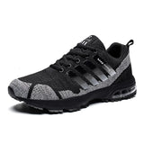 Cushion Men Sport Shoes Breathable Mesh Lace-up Sneakers Outdoor Light Non-slip Gym Trainers Walking Jogging Flats Big