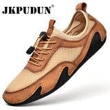 Leather Casual Shoes Breathable Designer Sneakers Men Luxury Brand Loafers Men's Driving Shoe Classic Moccasins Plus Size