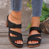Breakj Women 2025 Hollowed-In-Broken Heel Large Women's Shoes Thick Soles Casual Type Cool Slippers