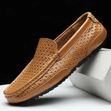Men Casual Shoes Luxury Brand Genuine Leather Mens Loafers Moccasins Soft Breathable Slip on Boat Shoes Plus Size