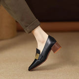 Breakj Jane Shoes Women 2025 Autumn And Winter New Square Single Shoes Women In The British Wind Coarse Pedalle