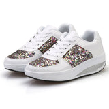 Women's Sneakers Casual Ladies Wedges Sneakers Sequins Shake Shoes Fashion Walking Girls Sport Women's Platform Shoes