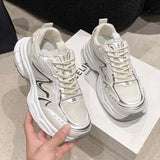 Daddy Shoes Women's Early Autumn 2024 New Fashionable Retro Style Breathable Mesh Sports Heightened Casual