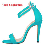 2023 Women Sandals Summer Fashion Brand Thin High Heels Ankle Strap Gladiator Sandal Narrow Band Party Pump