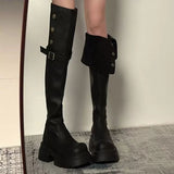 Breakj 2025 Autumn And Winter New Small Martin Boots Women Net Red Knight Boots Over The Knee Long Boots Thick Skin Skin Skin