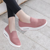 Women Sneakers Comfortable Light Thick Sole Outdoor Breathable Trend Mesh Female Shoes Slip On Fashion Leisure Style