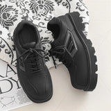 Breakj Advanced Sense Big Head Leather Shoes Men Function Wind Cool Handsome Fashion Shoes Dark Thick Platform Derby Shoes