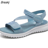 2023 New Women Sandals Platform leather Ladies Sandals Comfortable Flat Sandals Open Toe Beach Shoes Woman