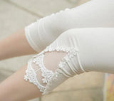 Fitness Leggins Short Leggings Women Summer Lace Floral Female Casual Capris Hollow Out Slim White