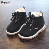 Children Casual Shoes Autumn Martin Boots Boys Shoes Fashion Leather Soft Anti Slip Girls Boots 21-30 Sport Running