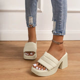 Sandals And Slippers For Women's 2023 Summer New French Style Simple Casual Sandals With Thick